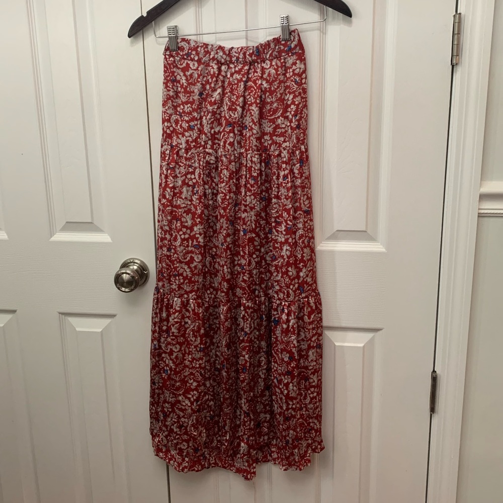 Zara silk maxi skirt